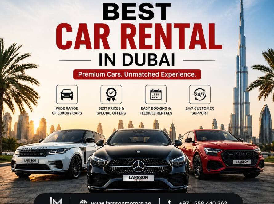 best car rental in Dubai luxury car ready for city drive