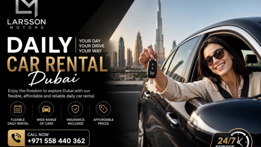 daily car rental Dubai city drive experience