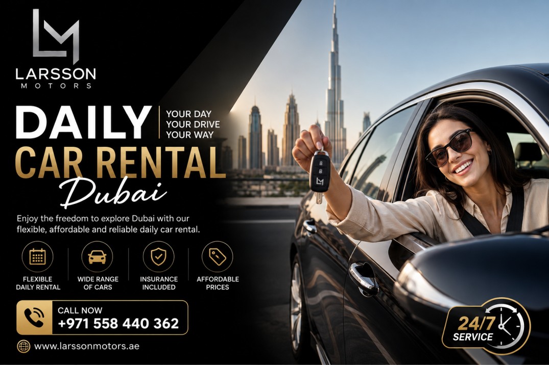daily car rental Dubai city drive experience