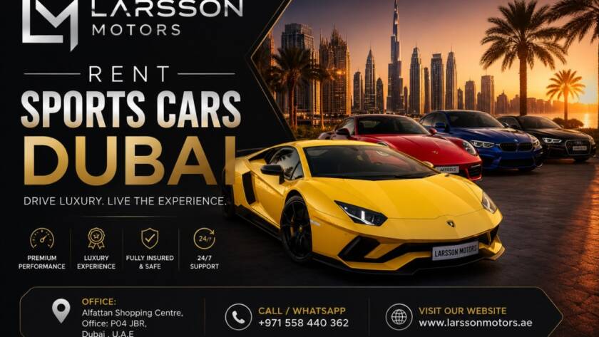 Luxury sports car available for rent in Dubai from Larsson Motors
