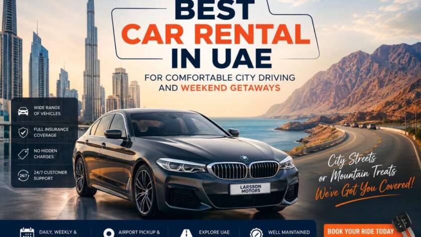 Best car rental in UAE with modern vehicles for business travel and family journeys