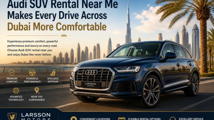 Luxury Audi SUV available for rental in Dubai with premium comfort and stylish design