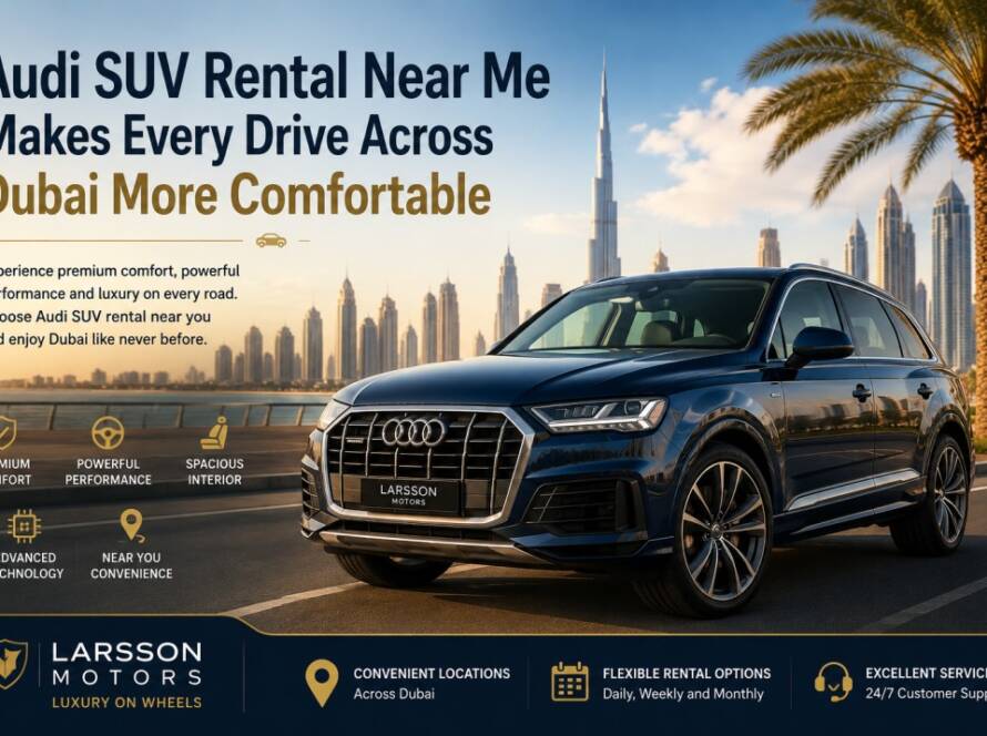 Luxury Audi SUV available for rental in Dubai with premium comfort and stylish design