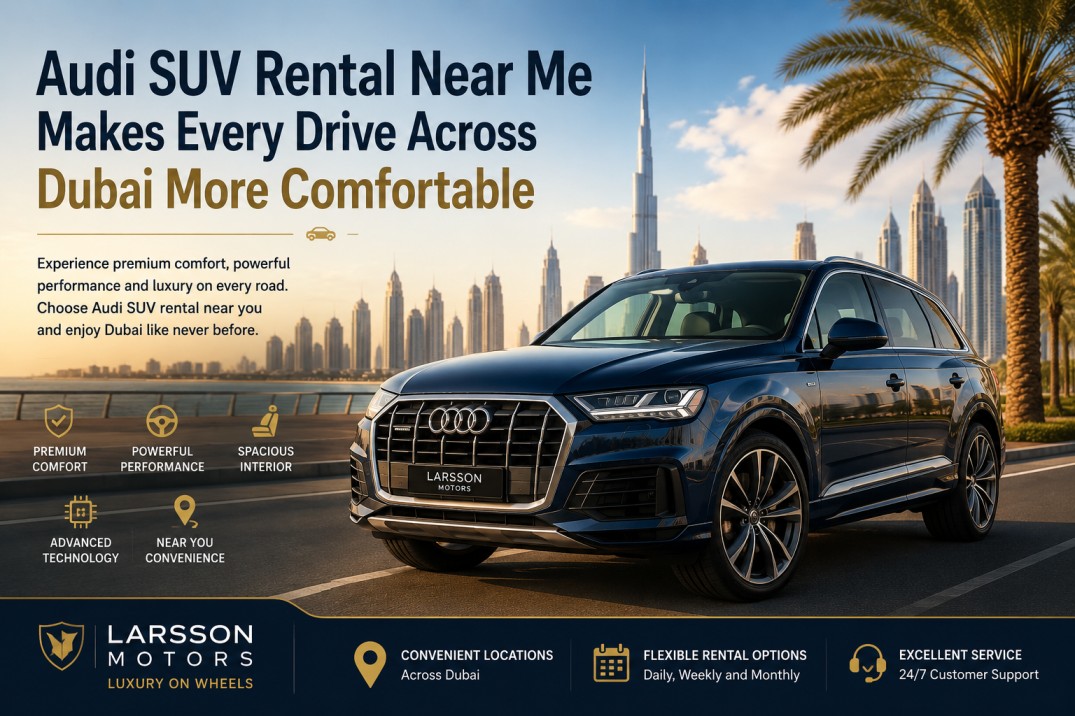 Luxury Audi SUV available for rental in Dubai with premium comfort and stylish design